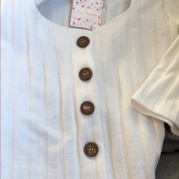 NWT Free People Central Park Top In White Size XS - Picture 4 of 4